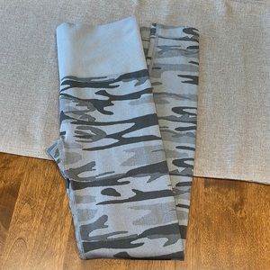 Curves and Combatboots seamless gray Camo leggings.